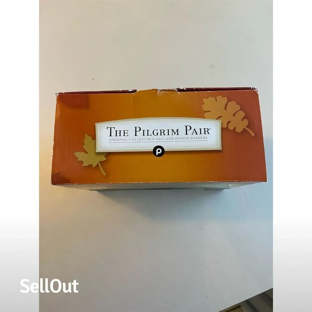 Publix Pilgrim Pair Salt & Pepper Shakers Thanksgiving Handcrafted